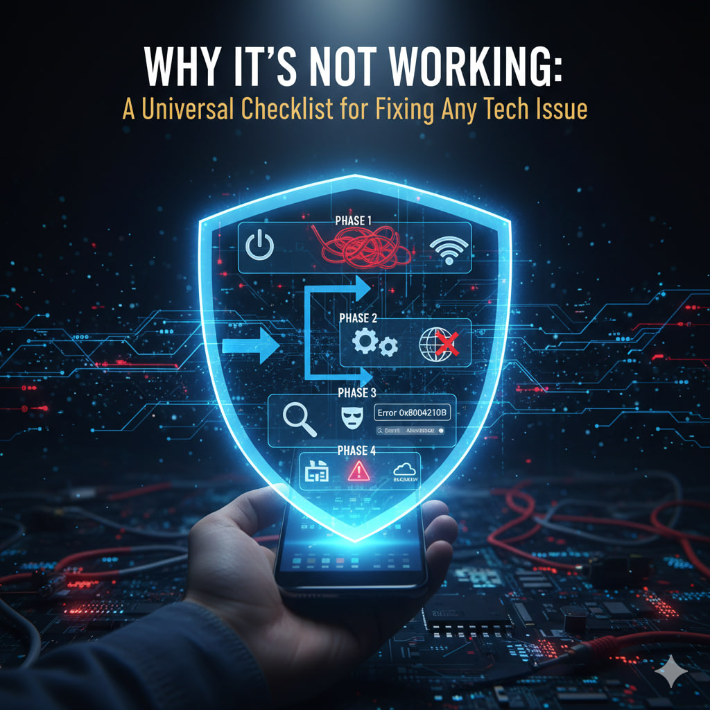 Why It’s Not Working: A Universal Checklist for Fixing Any Tech Issue.
