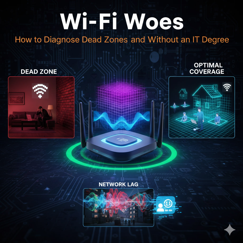 Wi-Fi Woes: How to Diagnose Dead Zones and Network Lag Without an IT Degree.
